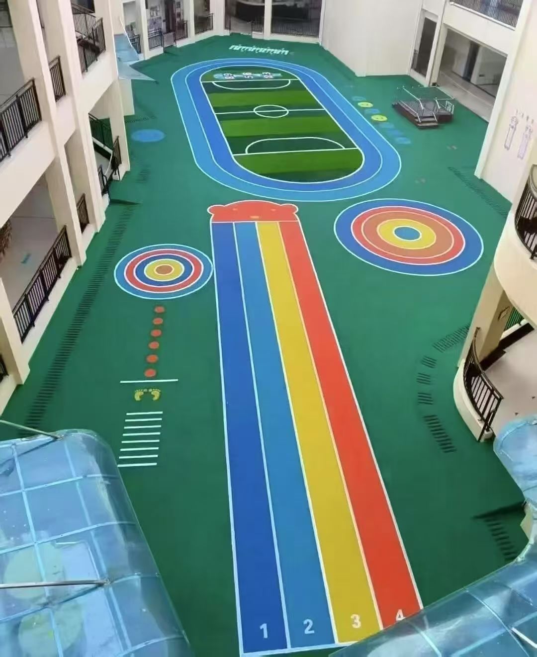 昆明市幼儿园塑胶跑道预制型跑道 - 方案